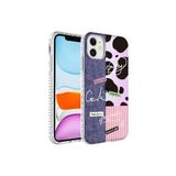 PSR aksesuar NO8 Airbag Kenarlı Renkli Desenli Silikon Zore Elegans Kılıf-NO8 iPhone 11 ile uyumlu