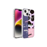 PSR aksesuar NO8 Airbag Kenarlı Renkli Desenli Silikon Zore Elegans Kılıf-NO8 iPhone 14 ile uyumlu