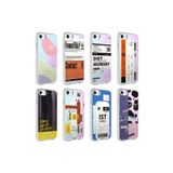 PSR aksesuar NO8 Airbag Kenarlı Renkli Desenli Silikon Zore Elegans KılıfNO8 iPhone SE ile uyumlu