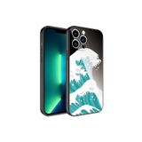 PSR aksesuar NO9 Kamera Korumalı Desenli Sert Silikon Zore Epoksi Kılıf-NO9 iPhone 13 Pro Max ile uyumlu