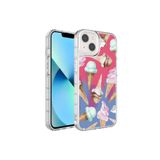 PSR aksesuar NO9 Kamera Korumalı Renkli Desenli Sert Silikon Korn Kılıf-NO9 iPhone 13 ile uyumlu