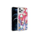 PSR aksesuar NO9 Kamera Korumalı Renkli Desenli Sert Silikon Zore Korn Kılıf-NO9 iPhone 12 Pro ile uyumlu