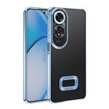 PSR Aksesuar Omega Kamera Korumalı Kapak | Şeffaf & Logo Gösteren | Darbeye Dayanıklı TPU Telefon Kılıfı (Sierra Mavi, Oppo A60)