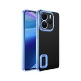 PSR Aksesuar Omega Kamera Korumalı Kapak | Şeffaf & Logo Gösteren | Darbeye Dayanıklı TPU Telefon Kılıfı (Sierra Mavi, Redmi Note 14 4G)