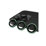 PSR aksesuar (p1150) Koyu Yeşil Zore CL-07 Kamera Koruyucu-Koyu Yeşil iPhone 14 Pro ile uyumlu