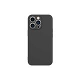 PSR aksesuar (p1661) Siyah Kadife Iç Yüzeyli Sık Tasarım Silikon Kılıf Siyah Iphone 13 Pro Max ile uyumlu