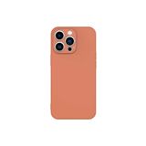 PSR aksesuar (p1662) Turuncu Kadife Iç Yüzeyli Şık Tasarım Silikon Kılıf Turuncu Iphone 13 Pro Max ile uyumlu