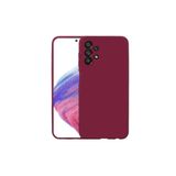 PSR aksesuar (p1674) Koyu Mor Kadife Iç Yüzeyli (şık Tasarım) Silikon Kılıf Koyu Mor Samsung A33 5g ile uyumlu