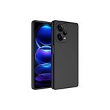 PSR aksesuar (p1679) Siyah 5G Kılıf Kamera Korumalı Lansman Kadife İç Yüzeyli Silikon Kap Xiaomi Redmi Note 12 Pro Plus ile uyumlu