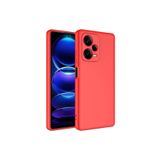 PSR aksesuar (p1681) Kırmızı 5G Kılıf Kamera Korumalı Lansman Kadife İç Yüzeyli Silikon Kap Xiaomi Redmi Note 12 Pro Plus ile uyumlu