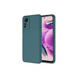 PSR aksesuar (p1687) Koyu Yeşil Kılıf Kamera Korumalı Lansman Kadife İç Yüzeyli (Şık Tasarım) Silikon Kap Xiaomi Redmi Note 12S ile uyumlu