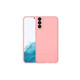PSR aksesuar (p1716) Açık Pembe Kadife Iç Yüzeyli (şık Tasarım) Silikon Kılıf Açık Pembe Samsung S22 Plus ile uyumlu