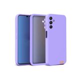 PSR aksesuar (p1744) Lila Kamera Korumalı Kadife Iç Yüzeyli (ŞIK TASARIM) Silikon Kılıf Lila Samsung Galaxy A04s ile uyumlu