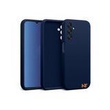 PSR aksesuar (p1745) Lacivert Kamera Korumalı Kadife Iç Yüzeyli (ŞIK TASARIM) Silikon Kılıf Lacivert Samsung Galaxy A04s ile uyumlu