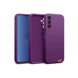 PSR aksesuar (p1746) Koyu Mor Kamera Korumalı Kadife Iç Yüzeyli (ŞIK TASARIM) Silikon Kılıf Koyu Mor Samsung Galaxy A04s ile uyumlu