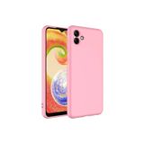 PSR aksesuar (p1753) Açık Pembe Kadife Iç Yüzeyli (şık Tasarım) Silikon Kılıf Açık Pembe Samsung Galaxy A04 ile uyumlu