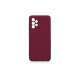 PSR aksesuar (p2054) Koyu Mor Kadife Iç Yüzeyli (ŞIK TASARIM) Silikon Kılıf Koyu Mor Samsung Galaxy A72 ile uyumlu