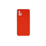 PSR aksesuar (p2085) Koyu Pembe Kadife Iç Yüzeyli (ŞIK TASARIM) Silikon Kılıf Koyu Pembe Samsung Galaxy A71 ile uyumlu