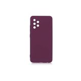 PSR aksesuar (p2094) Koyu Mor 4g Kadife Iç Yüzeyli (ŞIK TASARIM) Silikon Kılıf Koyu Mor Samsung Galaxy A32 ile uyumlu