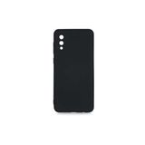 PSR aksesuar (p2099) Siyah Kadife Iç Yüzeyli (ŞIK TASARIM) Silikon Kılıf Siyah Samsung Galaxy A02 ile uyumlu