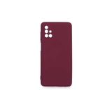 PSR aksesuar (p2143) Koyu Mor Kadife Iç Yüzeyli (ŞIK TASARIM) Silikon Kılıf Koyu Mor Samsung Galaxy M51 ile uyumlu