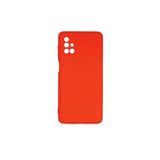 PSR aksesuar (p2146) Koyu Pembe Kadife Iç Yüzeyli (ŞIK TASARIM) Silikon Kılıf Koyu Pembe Samsung Galaxy M51 ile uyumlu