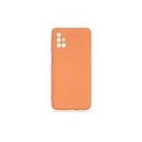 PSR aksesuar (p2148) Turuncu Kadife Iç Yüzeyli (ŞIK TASARIM) Silikon Kılıf Turuncu Samsung Galaxy M51 ile uyumlu