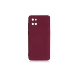 PSR aksesuar (p2153) Koyu Mor Kadife Iç Yüzeyli (ŞIK TASARIM) Silikon Kılıf Koyu Mor Samsung Galaxy A81 ile uyumlu