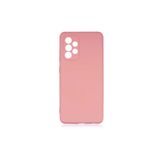 PSR aksesuar (p2168) Açık Pembe Kamera Korumalı Kadife Iç Yüzeyli Silikon Kılıf Açık Pembe Samsung Galaxy A52/a52s ile uyumlu