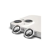 PSR aksesuar (p2256) gümüş Birebir Kamera Lens Koruyucu Cam Iphone 14 14 Plus 15 15 Plus ile uyumlu