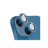 PSR aksesuar (p2414) Fıstık Yeşili Swarovski Taşlı Kamera Koruyucu Lens iPhone 14 Plus ile uyumlu