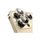 PSR aksesuar (p3975) gold Alüminyum Alaşım 3d Kamera Lens Koruyucu Siyah [3'lü Set] Iphone 13 Pro/13 Pro Max ile uyumlu
