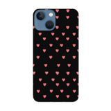 PSR aksesuar (p4313) Siyah k Kalpler Siyah Telefon Kılıfı iPhone 13 ile uyumlu