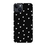 PSR aksesuar (p5036) Siyah k Kalpler Siyah Telefon Kılıfı iPhone 14 ile uyumlu