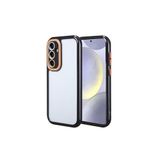 PSR aksesuar (p573) Siyah Kılıf Kamera Korumalı Renkli Kenar ve Çerçeve Tasarımlı Zore Vitamin Kapak-Siyah Galaxy S24 ile uyumlu