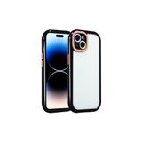 PSR aksesuar (p616) Siyah Kılıf Kamera Korumalı Renkli Kenar ve Çerçeve Tasarımlı Zore Vitamin Kapak-Siyah iPhone 13 ile uyumlu