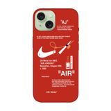 PSR aksesuar (p6167) Kırmızı Air Kırmızı Telefon Kılıfı iPhone 15 Plus ile uyumlu