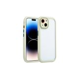 PSR aksesuar (p619) Yeşil Kılıf Kamera Korumalı Renkli Kenar ve Çerçeve Tasarımlı Zore Vitamin Kapak-Yeşil iPhone 13 ile uyumlu