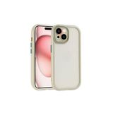 PSR aksesuar (p633) Yeşil Kılıf Kamera Korumalı Renkli Kenar ve Çerçeve Tasarımlı Zore Vitamin Kapak-Yeşil iPhone 15 ile uyumlu