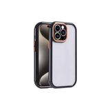 PSR aksesuar (p638) Siyah Kılıf Kamera Korumalı Renkli Kenar ve Çerçeve Tasarımlı Zore Vitamin Kapak-Siyah iPhone 15 Pro ile uyumlu