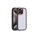 PSR aksesuar (p644) Siyah Kılıf Kamera Korumalı Renkli Kenar ve Çerçeve Tasarımlı Zore Vitamin Kapak-Siyah iPhone 15 Pro Max ile uyumlu