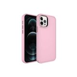 PSR aksesuar Pembe Açık Metal Çerçeve ve Buton Tasarımlı Sert Zore Botox Kılıf-Pembe Açık iPhone 13 Pro ile uyumlu
