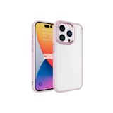 PSR aksesuar Pembe Açık Zore Krom Kılıf-Pembe Açık iPhone 15 Pro ile uyumlu