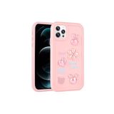 PSR aksesuar Pembe Kabartma Figürlü Parlak Zore Toys Silikon Kılıf-Pembe iPhone 13 Pro Max ile uyumlu