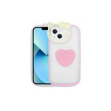 PSR aksesuar Pembe Kedi Figürlü Transparan Pop Soketli Zore Ritmik Kılıf-Pembe iPhone 13 ile uyumlu