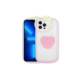 PSR aksesuar Pembe Kedi Figürlü Transparan Pop Soketli Zore Ritmik Kılıf-Pembe iPhone 13 Pro Max ile uyumlu