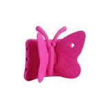 PSR aksesuar Pembe Koyu Butterfly Standlı Tablet Kılıf-Pembe Koyu Galaxy Tab S6 Lite P610 ile uyumlu