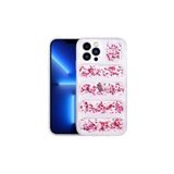 PSR aksesuar Pembe Koyu Kamera Korumalı Simli Airbag'li Zore Dalga Kılıf-Pembe Koyu iPhone 13 Pro Max ile uyumlu