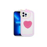 PSR aksesuar Pembe Koyu Kedi Figürlü Transparan Pop Soketli Zore Ritmik Kılıf-Pembe Koyu iPhone 12 Pro Max ile uyumlu