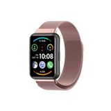 PSR aksesuar Pembe KRD-01 Metal Zore Kordon-Pembe Huawei Watch Fit 2 ile uyumlu